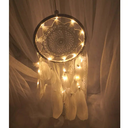 Lace Sunflower Dreamcatcher Home Decor with Feathers